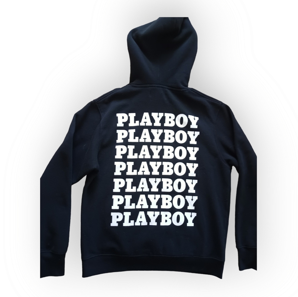Playboy Black Pullover Hoodie Black small/medium